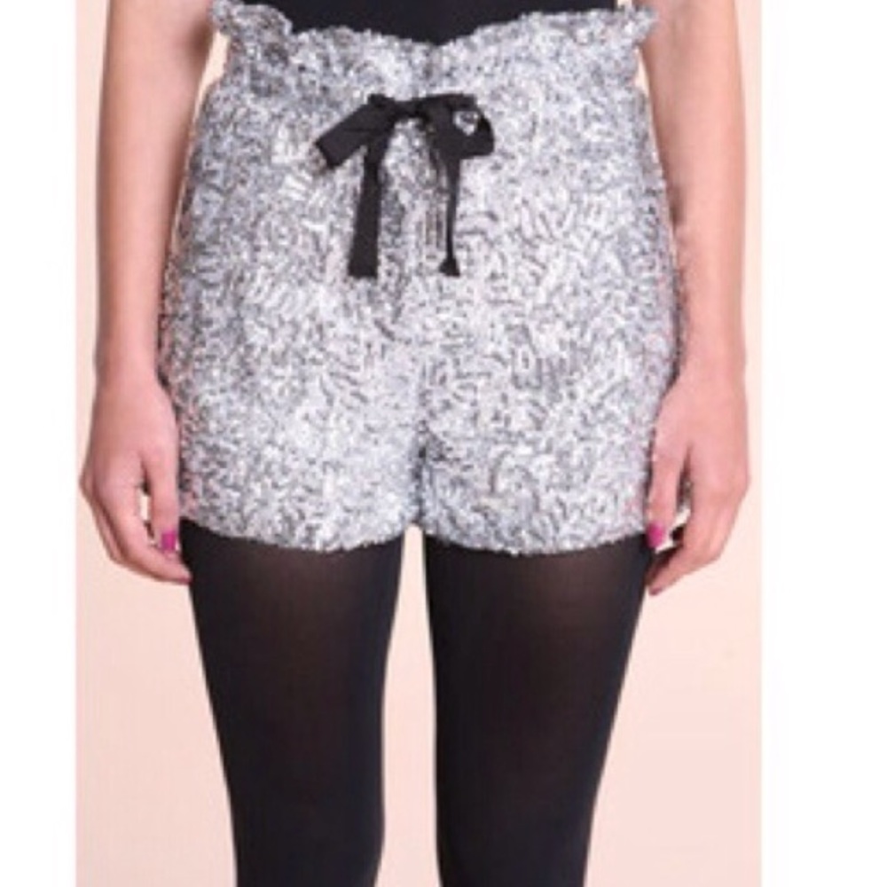 High waist sequined shorts by cooperative